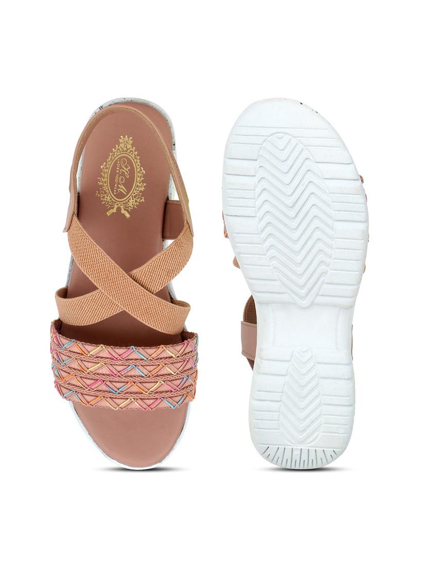 women texture back strap wedge - 22007703 - Standard Image - 3