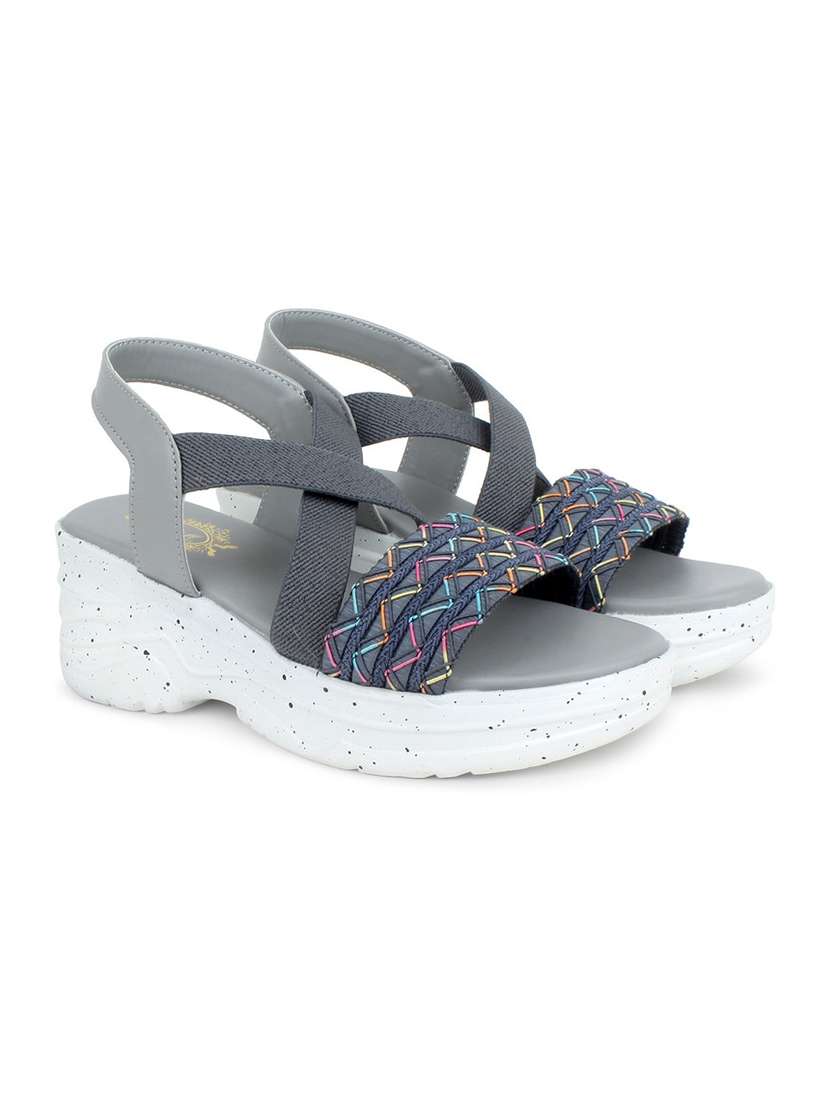 women texture back strap wedge - 22007704 - Zoom Image - 0