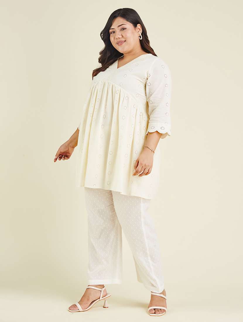 women plus size three quarter sleeve a-line tunic - 22007707 - Standard Image - 3