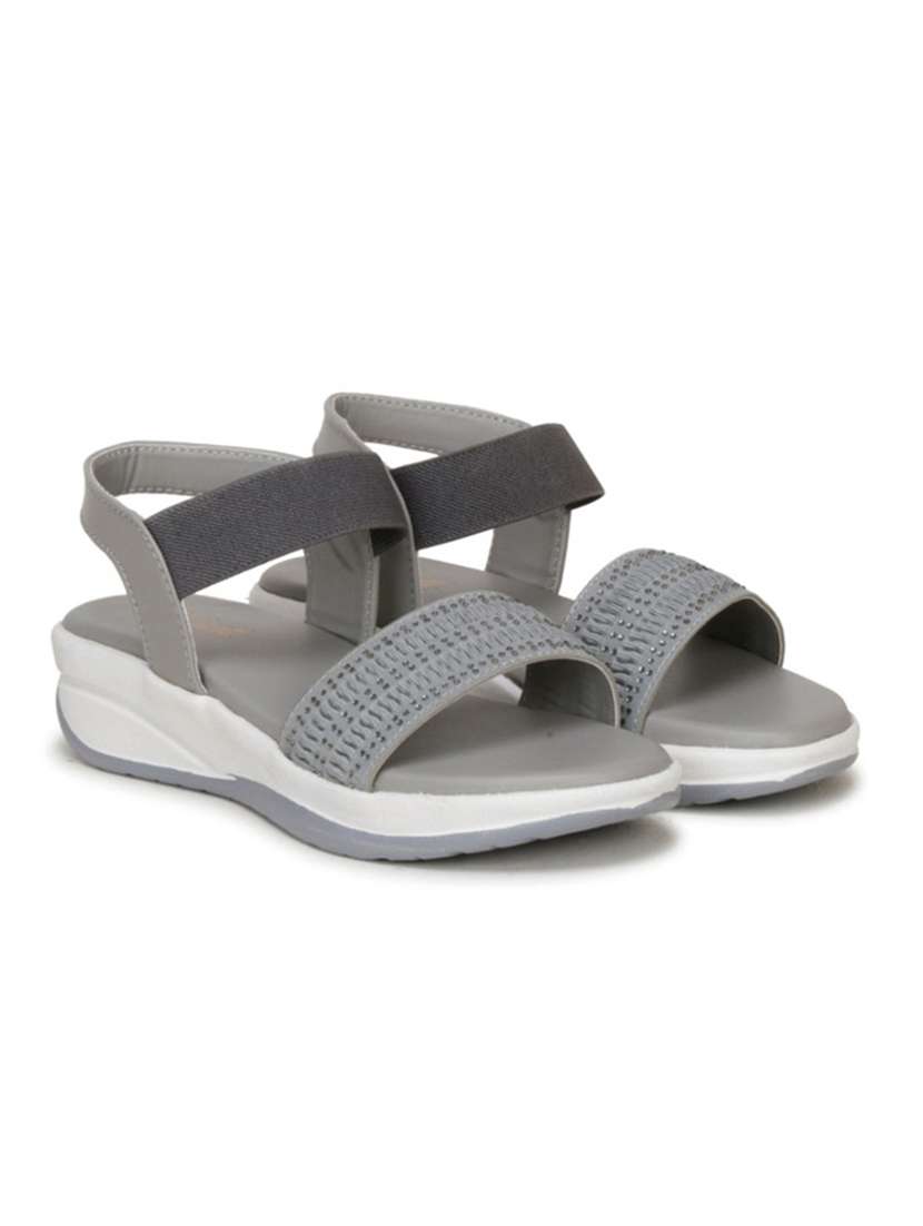 women texture back strap wedge