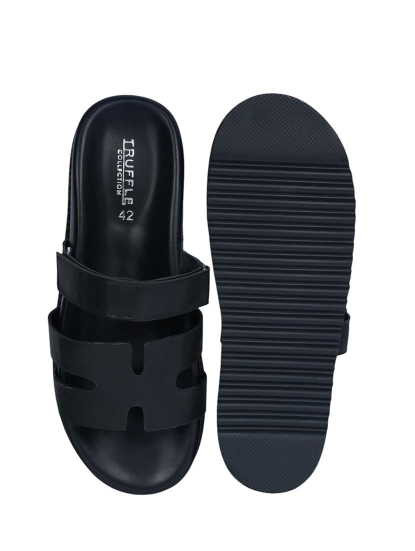 men black slip on sandal - 22007757 - Standard Image - 5