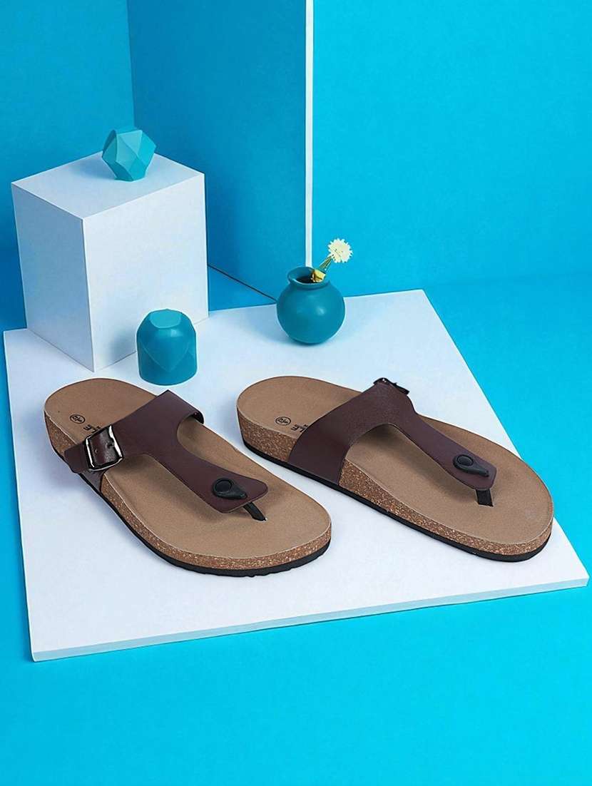 men solid toe separator sandal