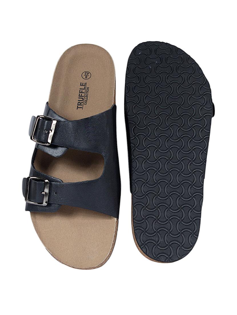 men black slip on sandal - 22007764 - Standard Image - 5