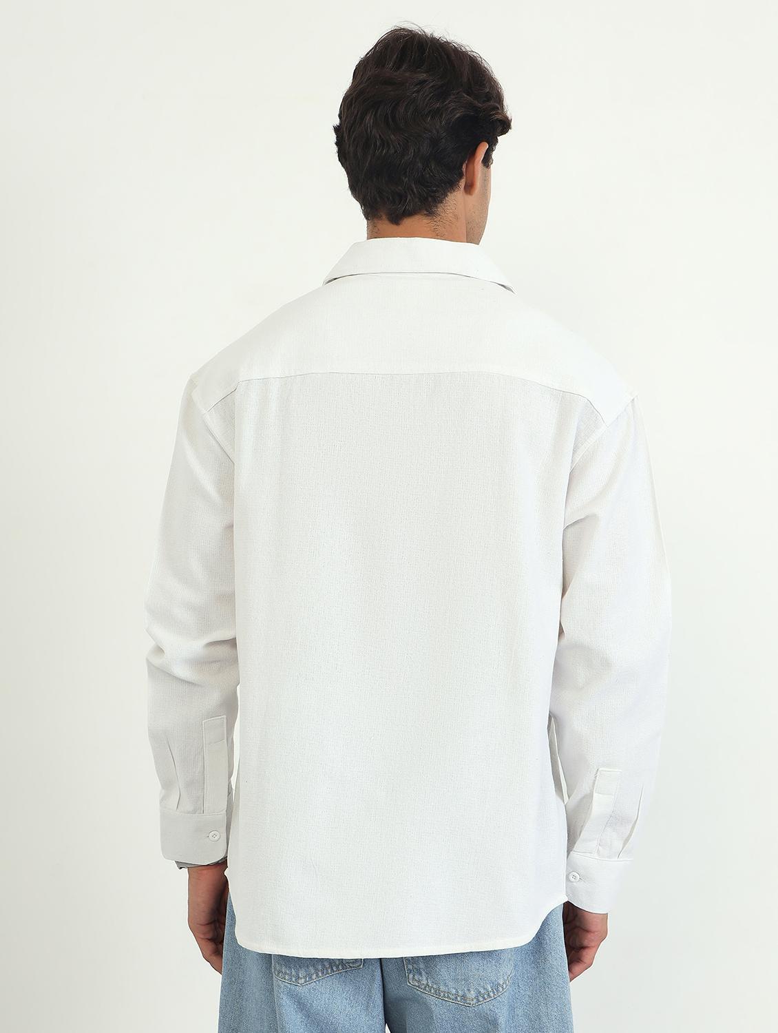 men solid long sleeve oversized casual shirt - 22007778 - Standard Image - 3