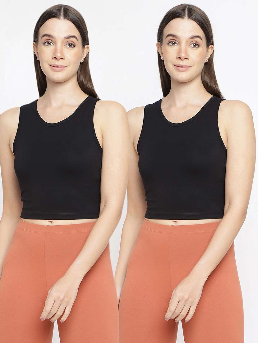 women pack of 2 solid sleeveless camisole - 22007826 -  Zoom Image - 0