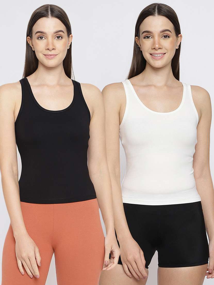 women pack of 2 solid sleeveless camisole - 22007829 -  Zoom Image - 0