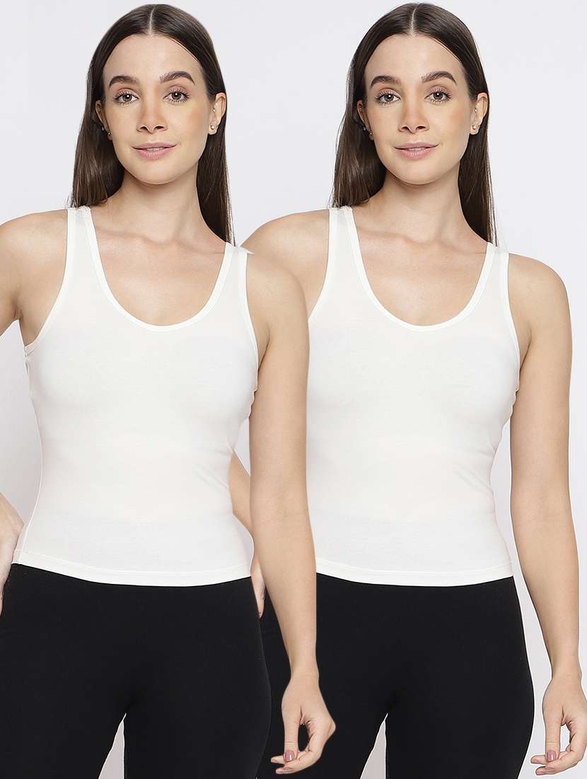 women pack of 2 solid sleeveless camisole