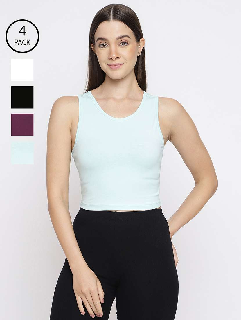 women pack of 4 solid camisole