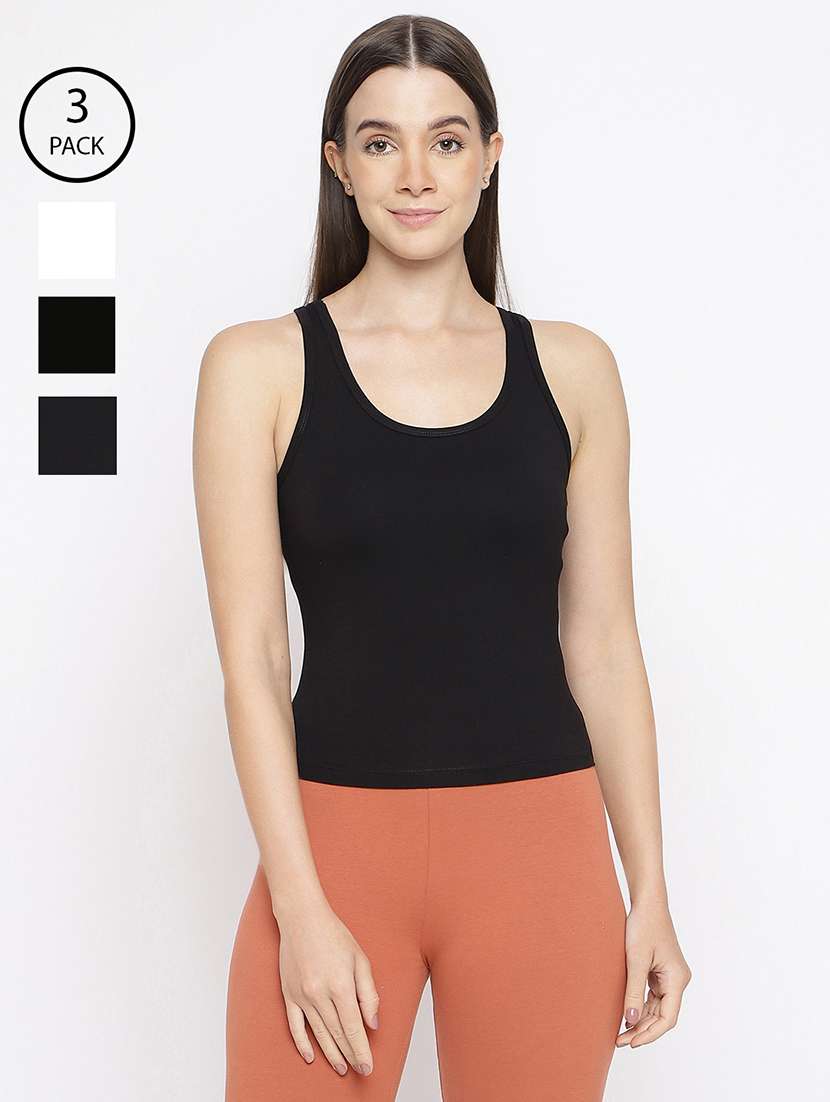 women pack of 3 solid camisole