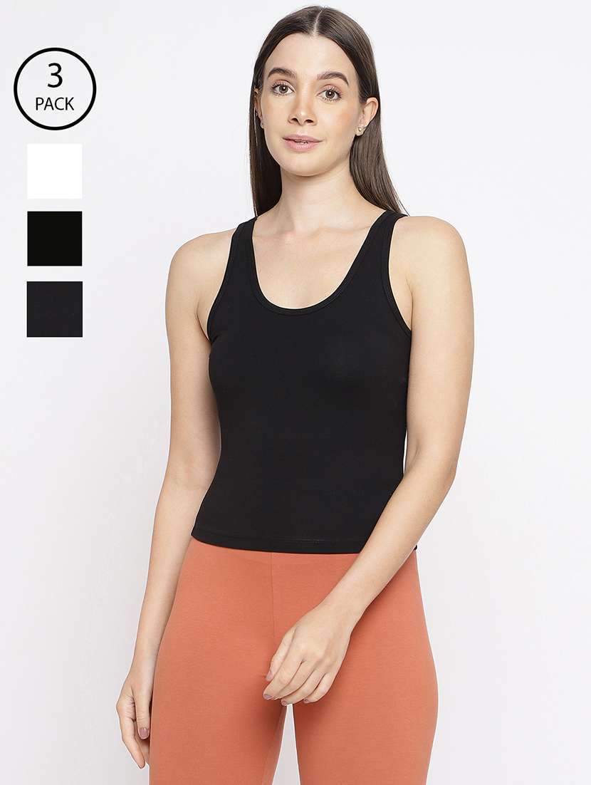 women pack of 3 solid camisole