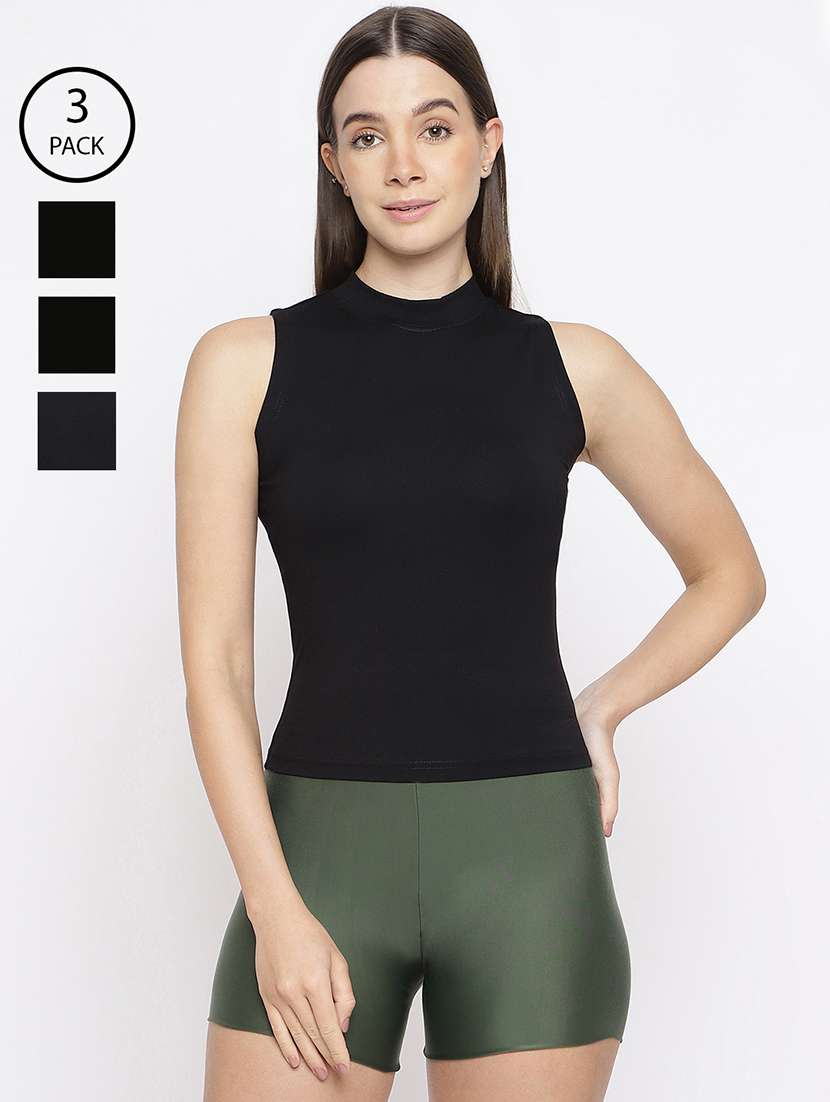 women pack of 3 solid camisole