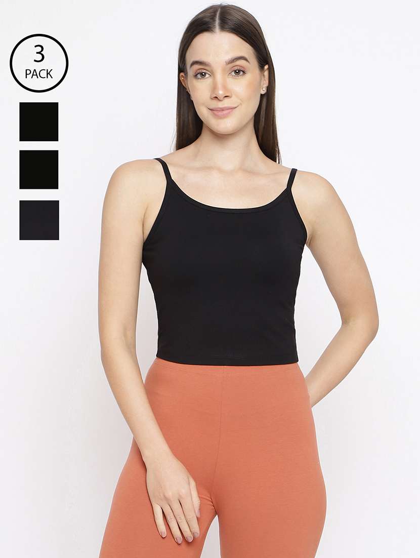 women pack of 3 solid camisole