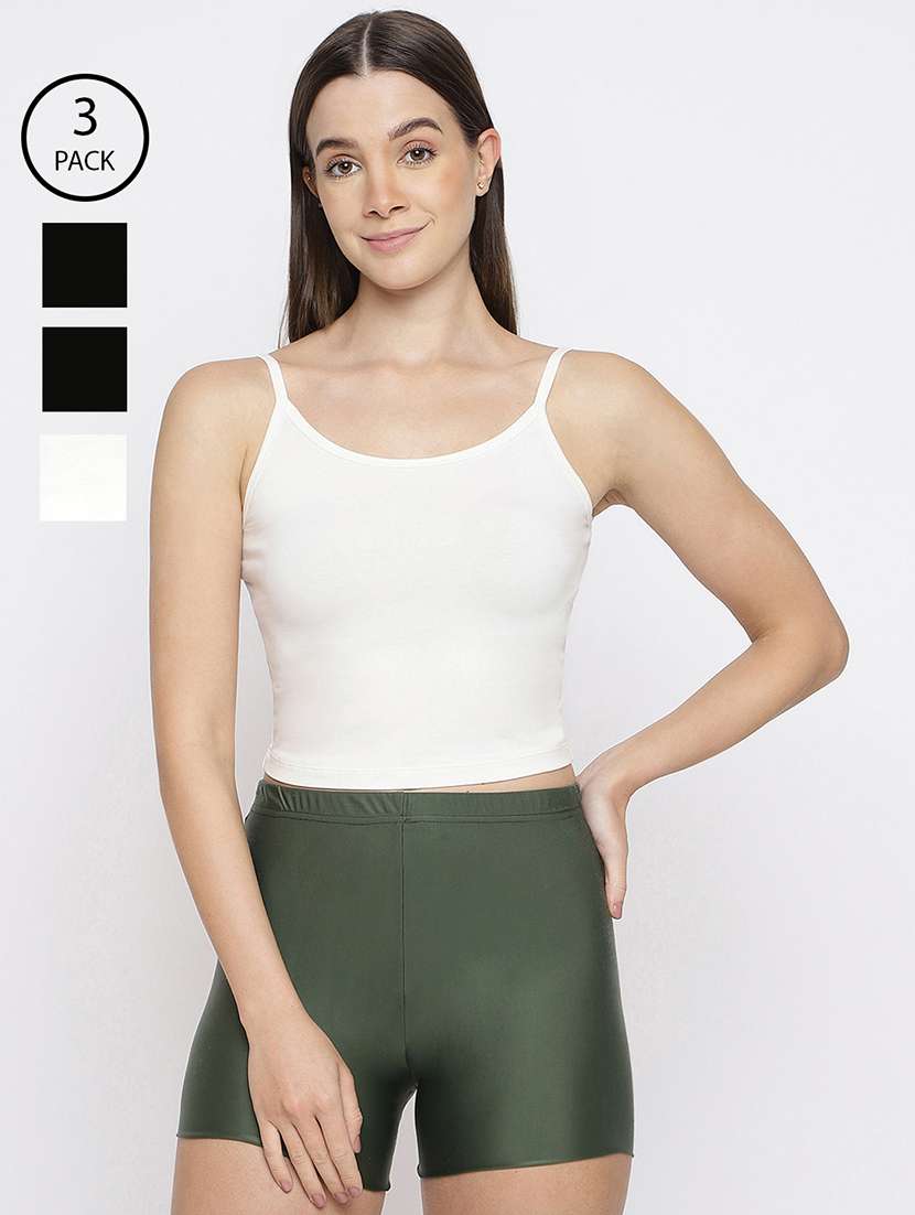 women pack of 3 solid camisole