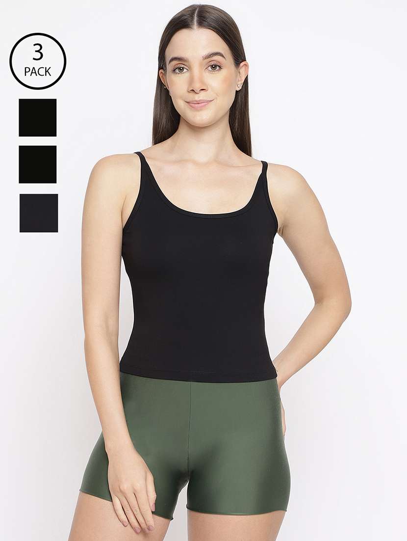 women pack of 3 solid camisole