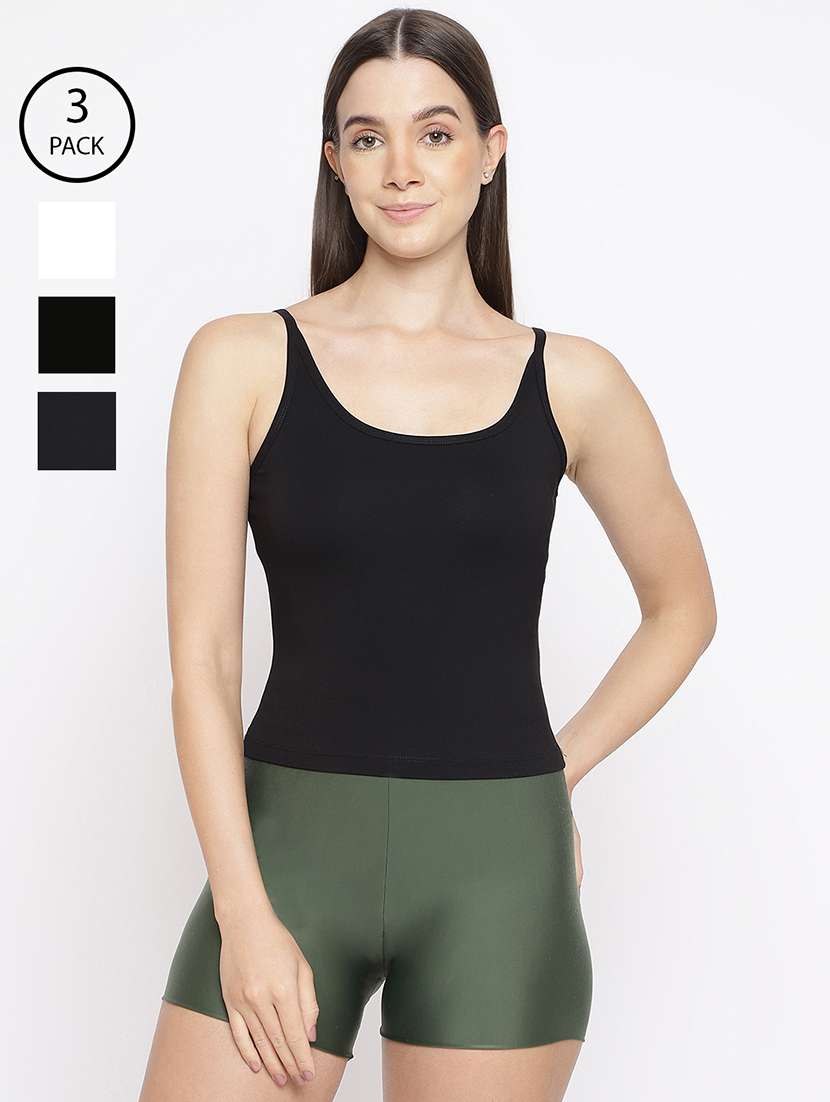 women pack of 3 solid camisole