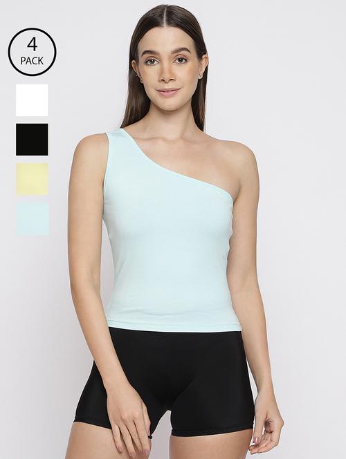 women pack of 4 solid camisole - 22007874 - Standard Image - 0