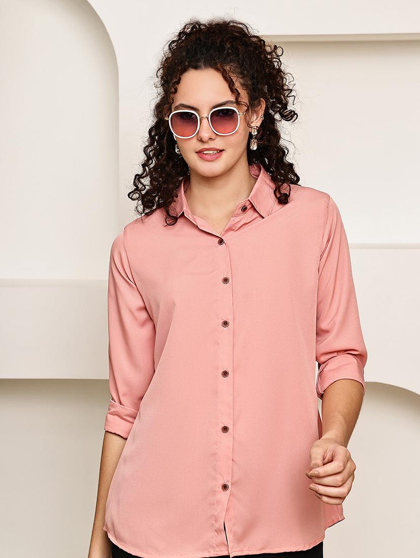 women solid long sleeve regular fit shirt - 22007912 - Zoom Image - 0