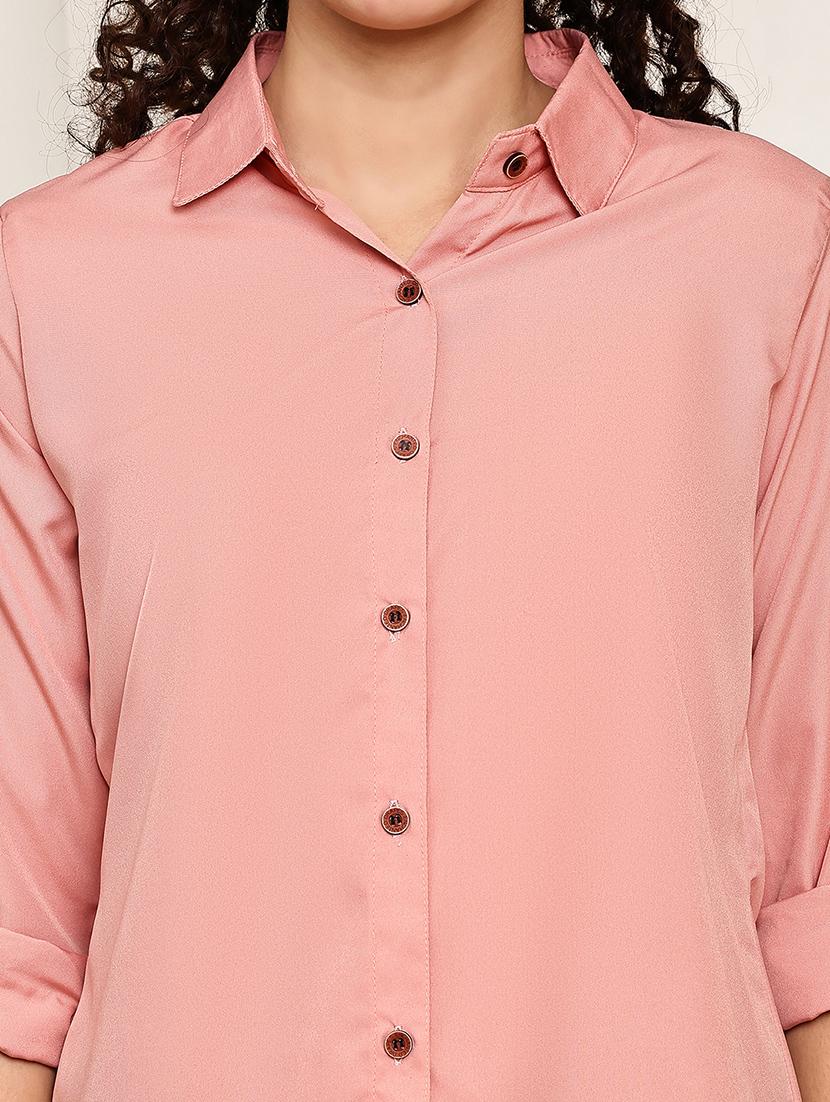 women solid long sleeve regular fit shirt - 22007912 - Standard Image - 5