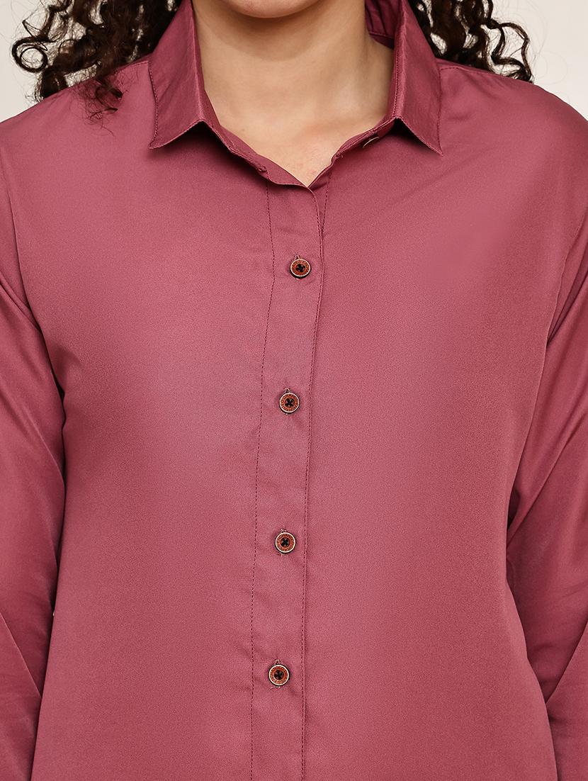 women solid long sleeve regular fit shirt - 22007913 - Standard Image - 3