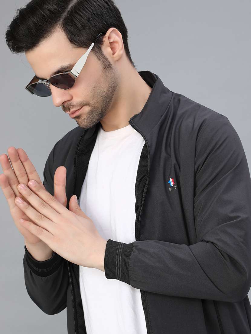 men solid long sleeve regualr fit casual jacket - 22007920 -  Standard Image - 5