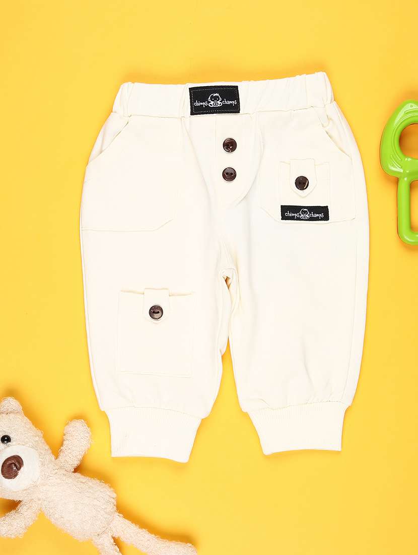 kids solid mid rise jogger
