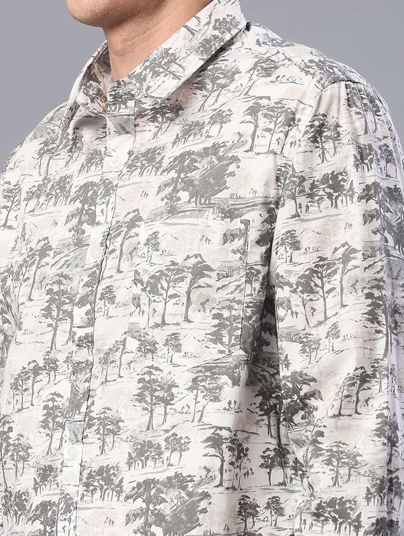 men printed long sleeve regualr fit casual shirt - 22008074 -  Standard Image - 5
