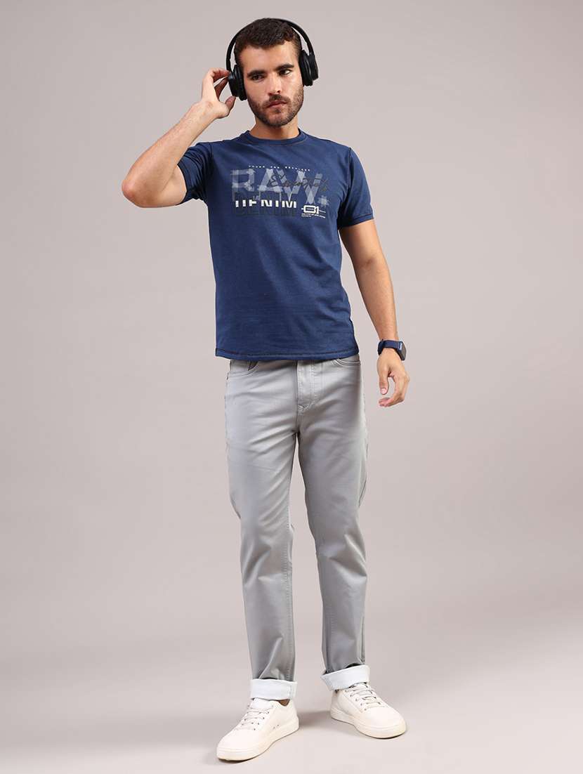 men printed short sleeve slim fit t-shirt - 22008116 -  Standard Image - 3