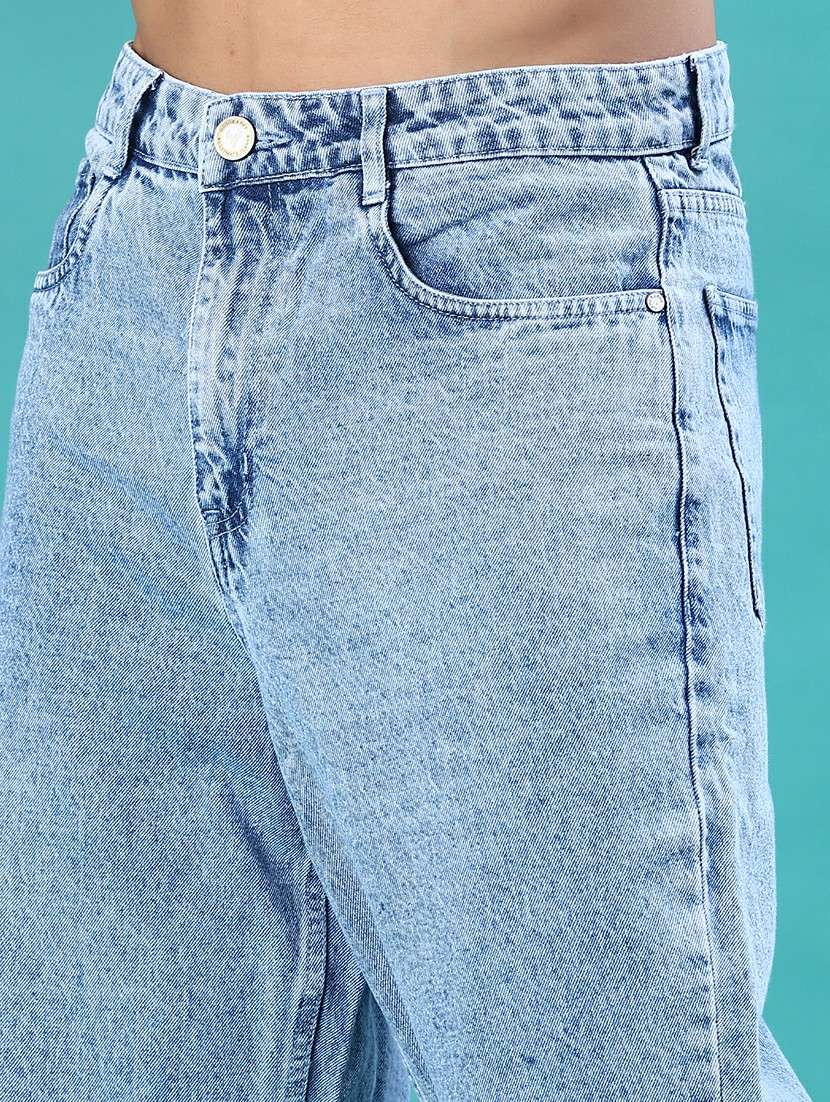 men plain mid rise full length jeans - 22008141 -  Standard Image - 5