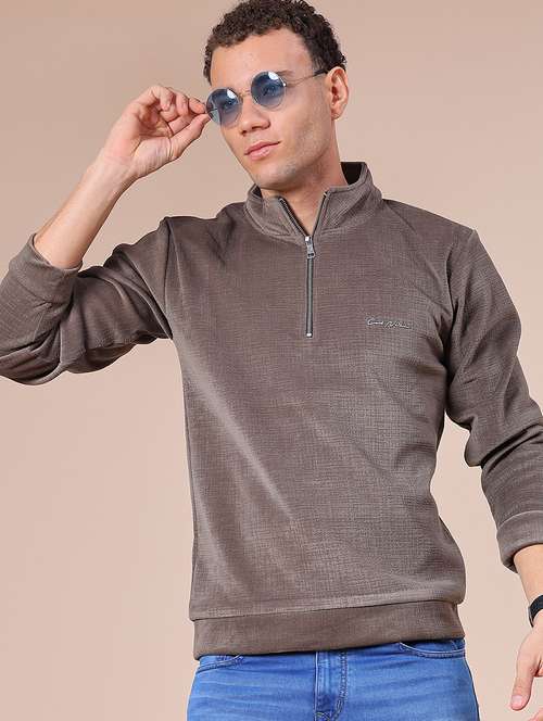 men solid long sleeve regular fit sweatshirt - 22008160 -  Standard Image - 0