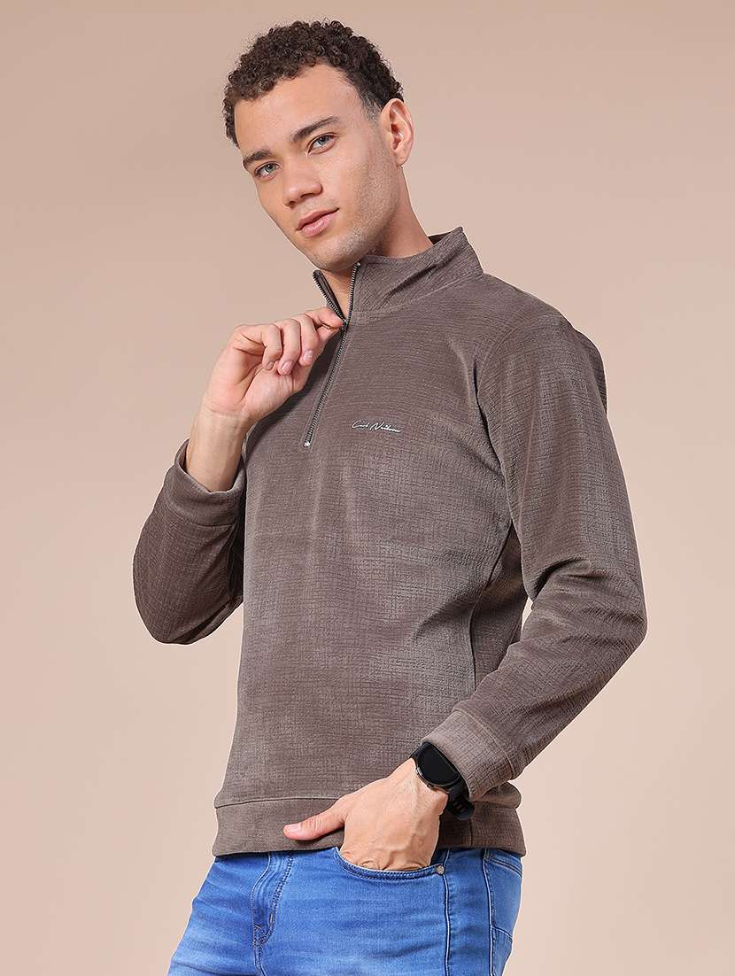 men solid long sleeve regular fit sweatshirt - 22008160 - Standard Image - 5