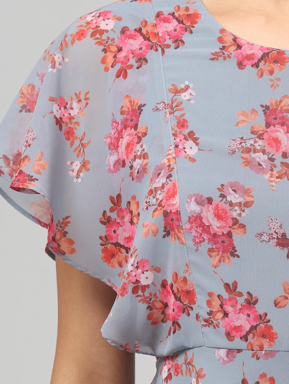 women floral print flared printed flared dress - 22008640 - Standard Image - 5