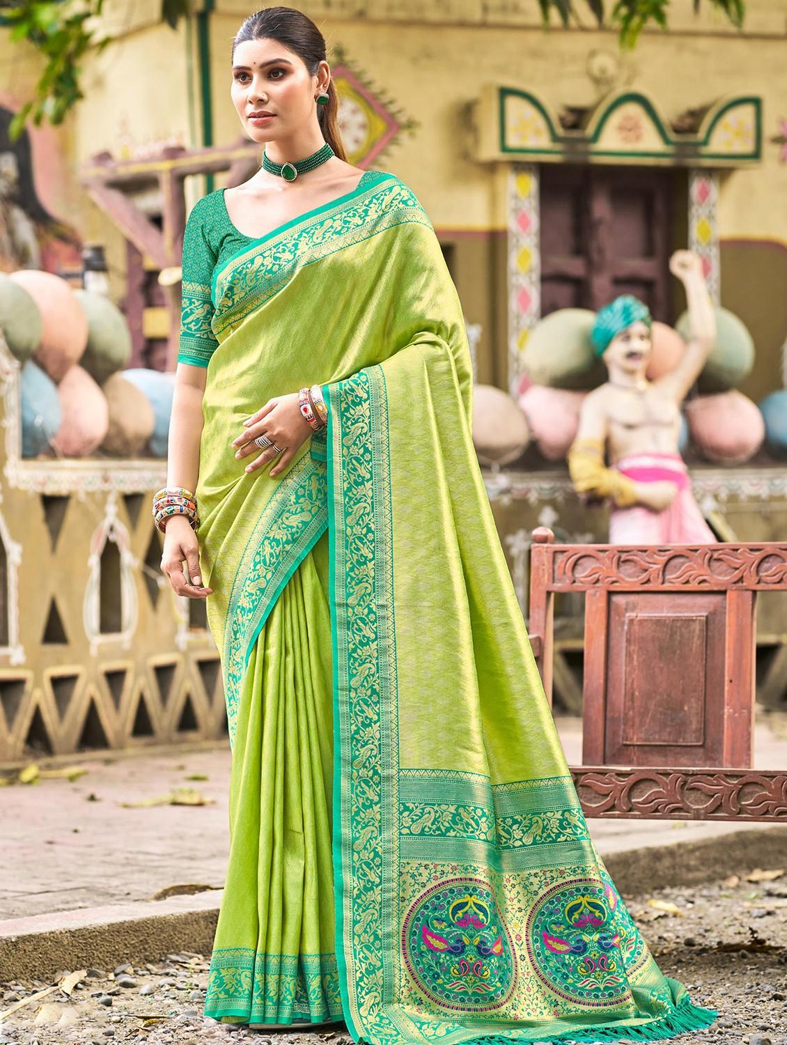 women self design kanjivaram saree with blouse - 22008717 -  Zoom Image - 0