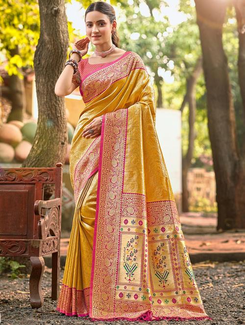 women self design kanjivaram saree with blouse - 22008719 -  Standard Image - 0
