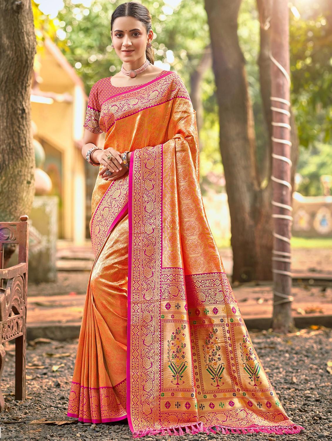 women self design kanjivaram saree with blouse - 22008724 -  Zoom Image - 0