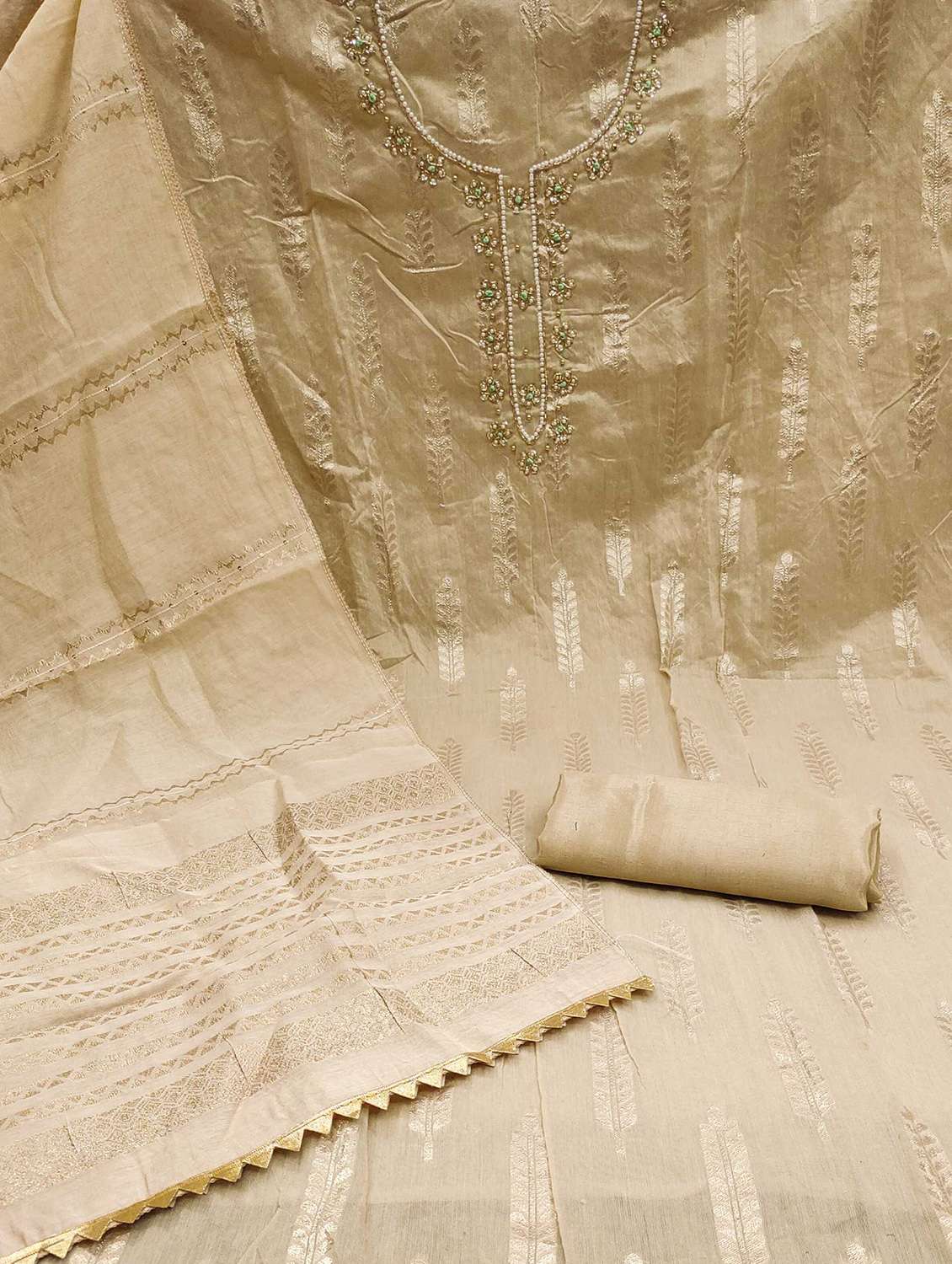 women self design embroidered unstitched suit set - 22008742 -  Standard Image - 3