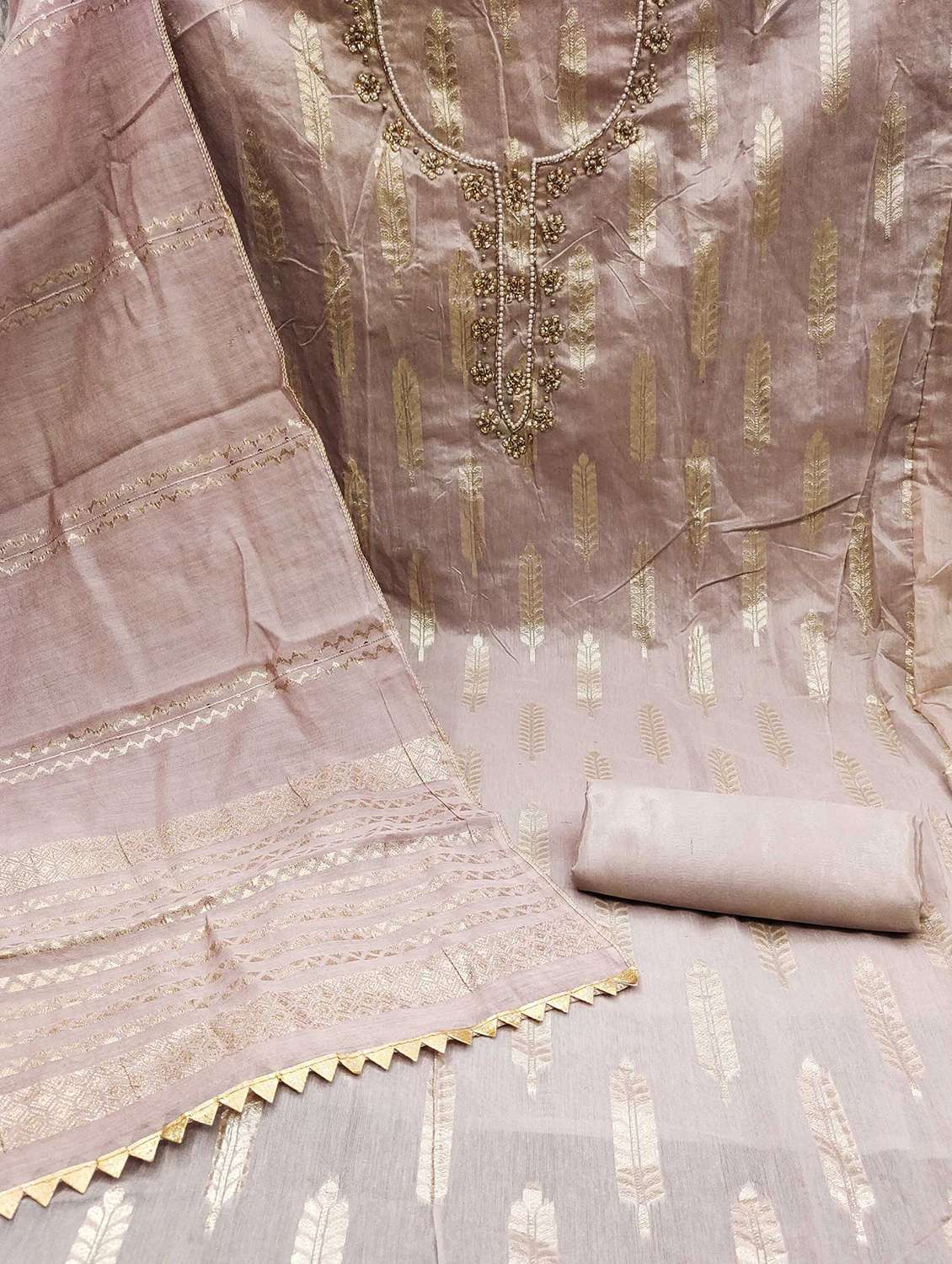 women self design embroidered unstitched suit set - 22008743 -  Standard Image - 3