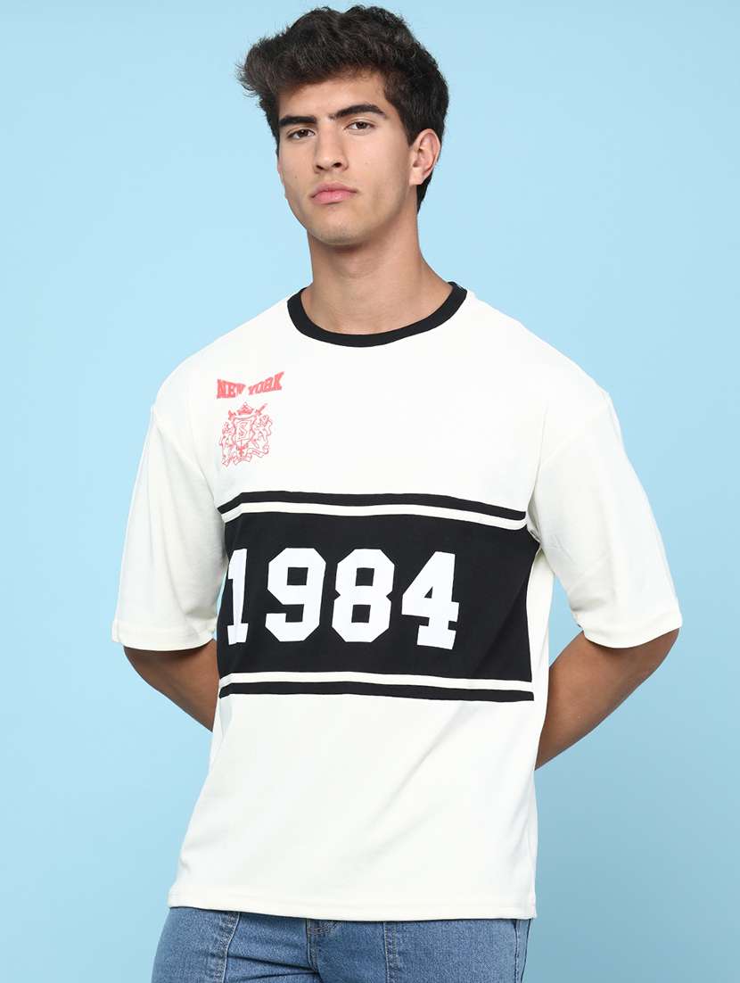 men printed short sleeves oversized t-shirt - 22008880 -  Standard Image - 3