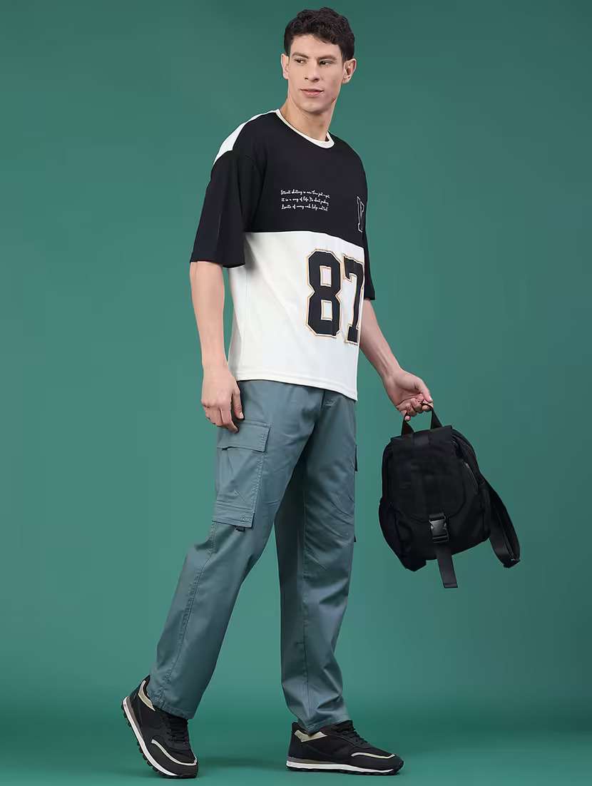 men color block short sleeve oversized t-shirt - 22008881 -  Standard Image - 5
