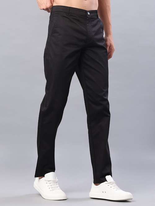 men solid mid rise slim fit chinos - 22008889 -  Standard Image - 0