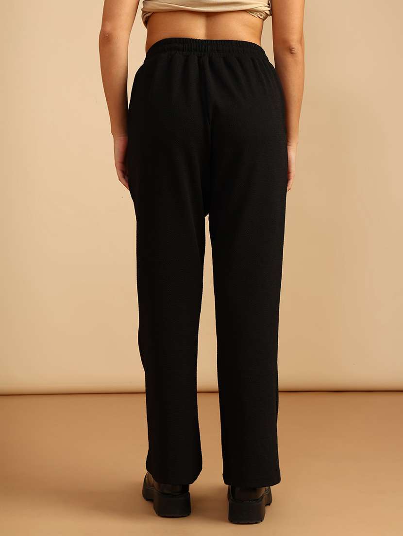 women solid mid rise relaxed fit track pant - 22008948 -  Standard Image - 3