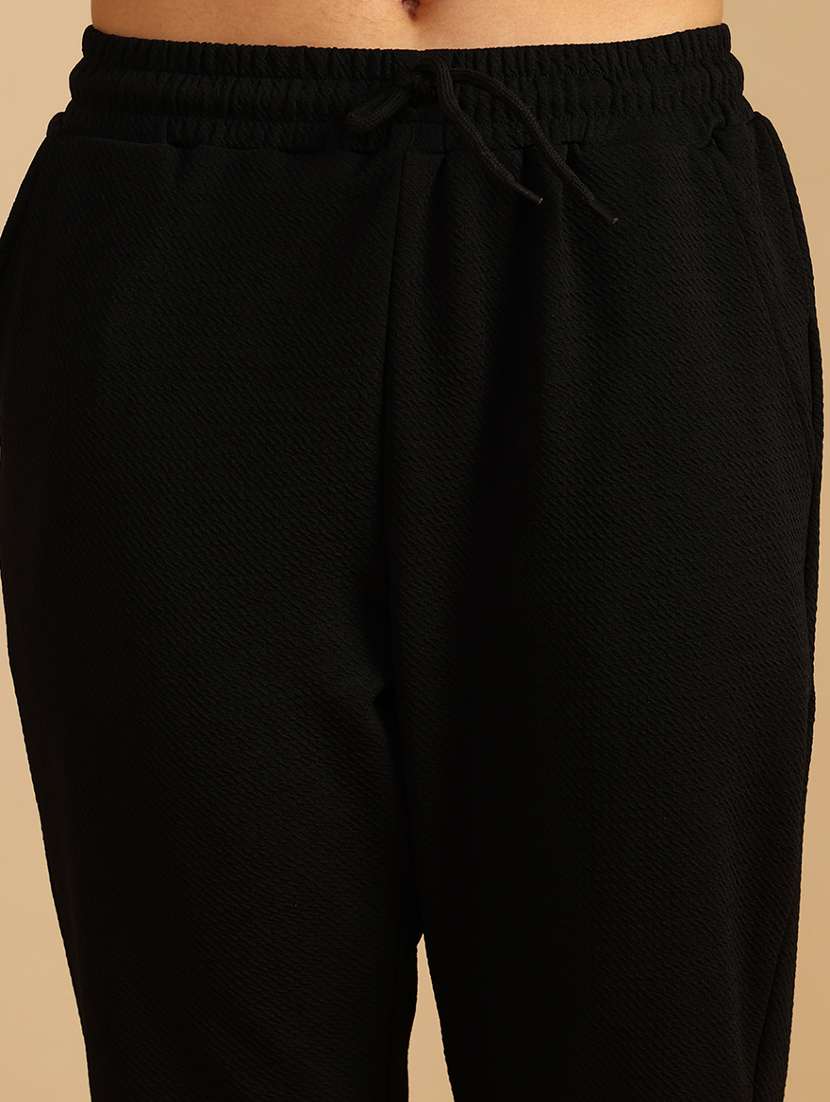 women solid mid rise relaxed fit track pant - 22008948 -  Standard Image - 5