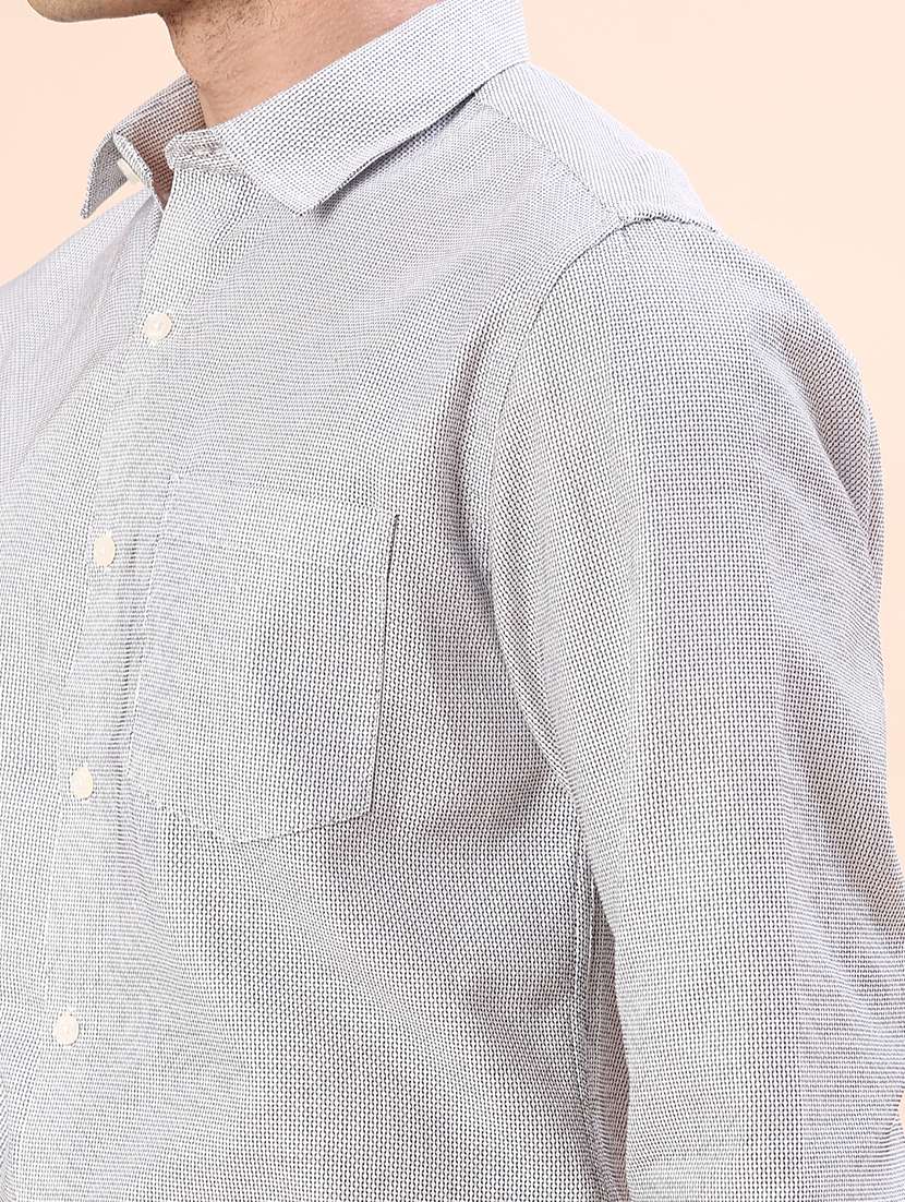 men printed collared long sleeve regular fit shirt - 22009035 -  Standard Image - 5