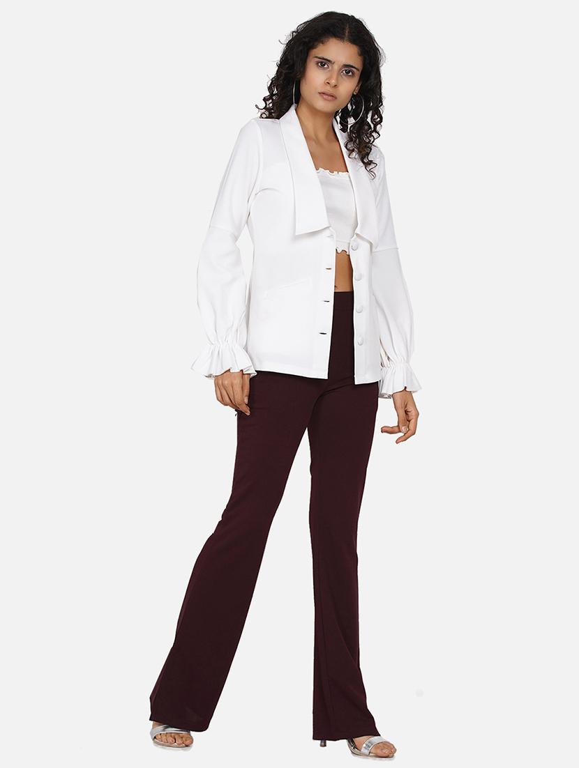 women solid long sleeve single breasted blazer - 22009133 - Standard Image - 5