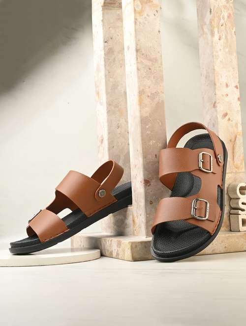 men solid back strap sandal - 22009134 -  Standard Image - 0