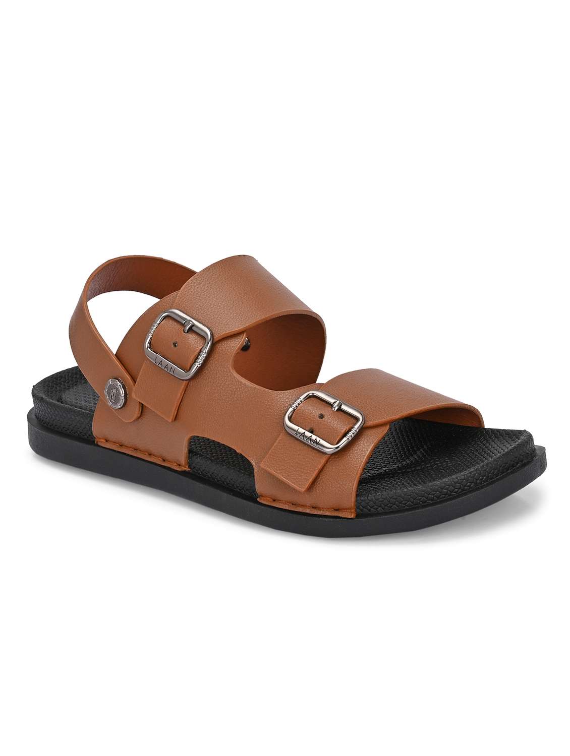 men solid back strap sandal - 22009134 - Standard Image - 3