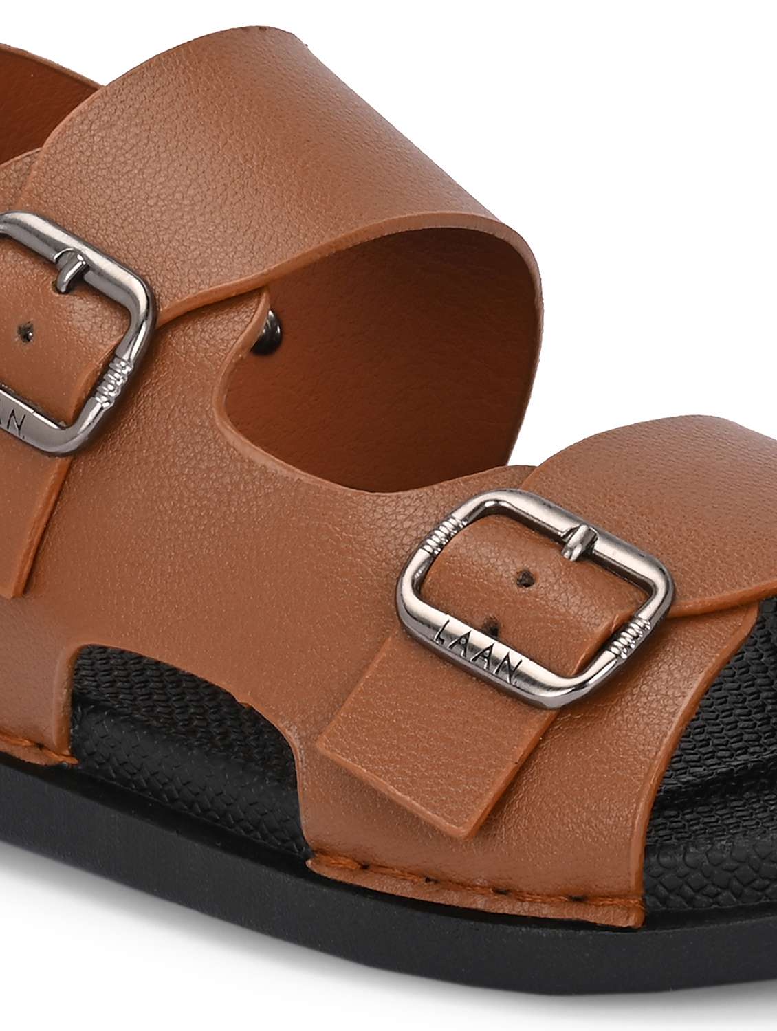 men solid back strap sandal - 22009134 - Standard Image - 5