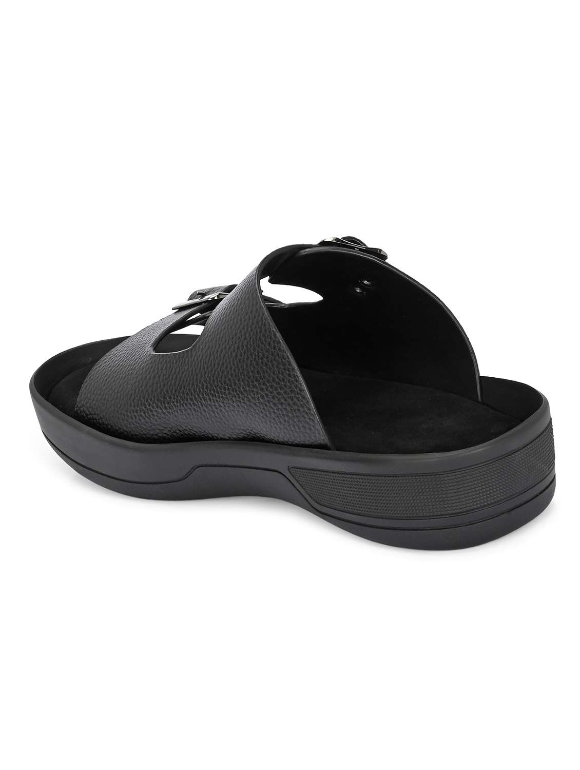 men black slip on sandal - 22009135 - Standard Image - 3