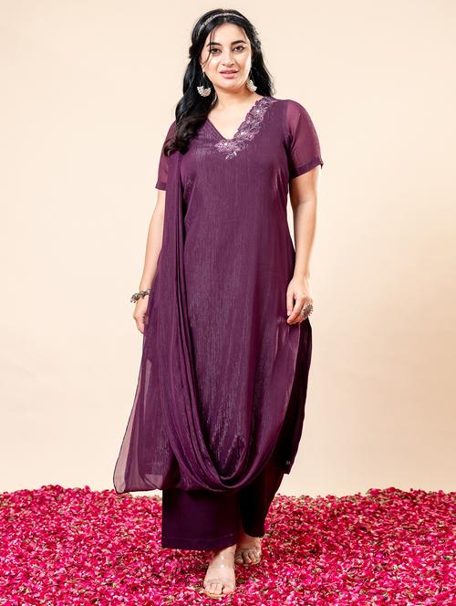 women floral short sleeve kurta pant set - 22009141 - Standard Image - 0