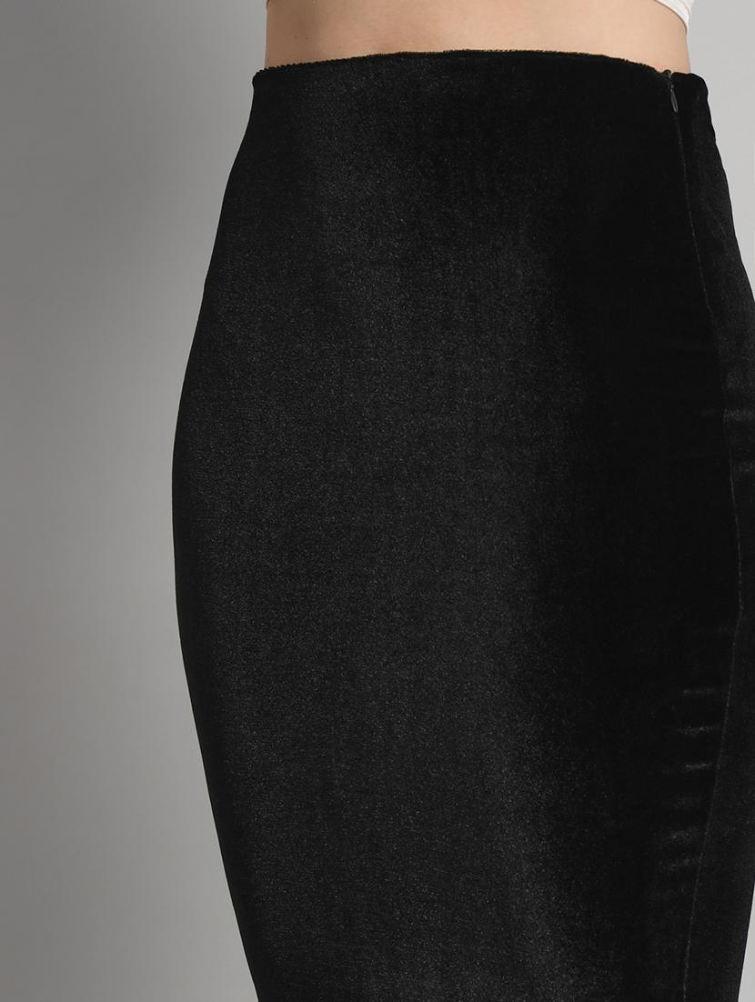 women black velvet pencil skirt - 22009226 - Standard Image - 5