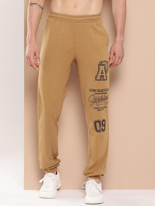 men placement print mid rise regular fit jogger - 22009259 - Standard Image - 0